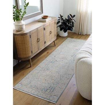 Surya Once Upon a Time Light Gray, Tan, Pale Blue, Gray, Denim and Medium Gray 2"11" x 9"10" Runner, , large