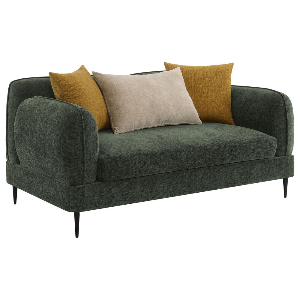 Coaster Jade Stationary Loveseat in Green, , large