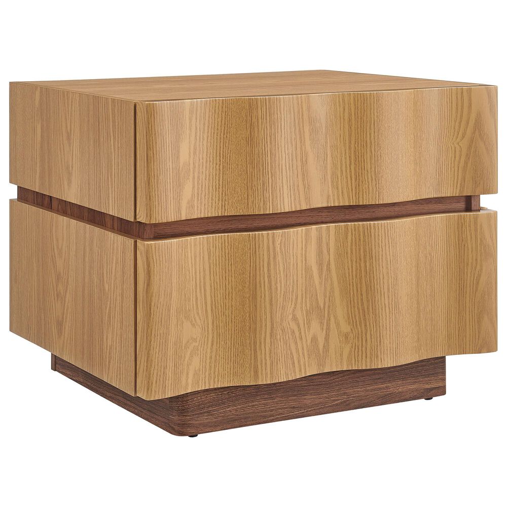 Modway Isola 2 Drawer Nightstand in Light Oak Walnut, , large
