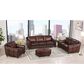 Hydeline Belfast 3-Piece Stationary Living Room Set in Caramel Brown, , large