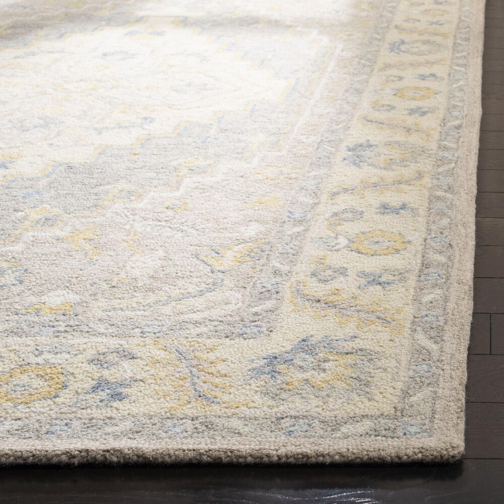Safavieh Micro-Loop 5&#39; Square Beige and Grey Area Rug, , large