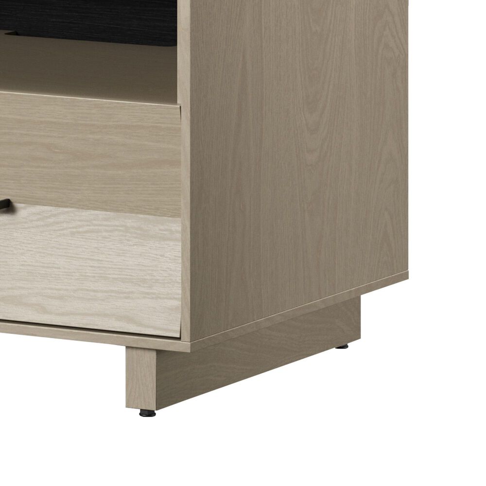 BDI Kava 28&quot; 1-Drawer Nightstand in Washed Oak with Outlets and USB Ports, , large