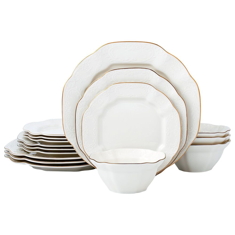 Gifts Plus Bernadotte 16-Piece Dinnerware Set in White, , large