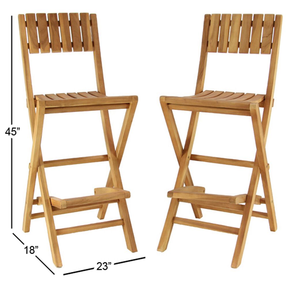 Maple and Jade 45&quot; Bar Stool in Light Brown &#40;Set of 2&#41;, , large