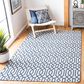 Safavieh Martha Stewart Cotton MSR421M 6"7" x 9" Blue and Grey Area Rug, , large