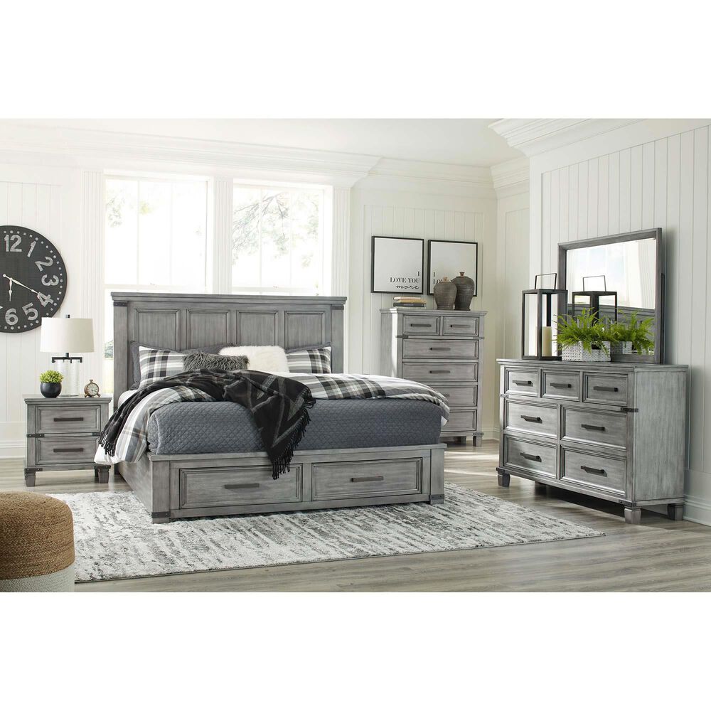 Ashley Russelyn 3 Piece King Bedroom Set in Gray, , large
