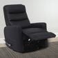 Simeon Collection Hercules Manual Swivel Glider Recliner in Black, , large