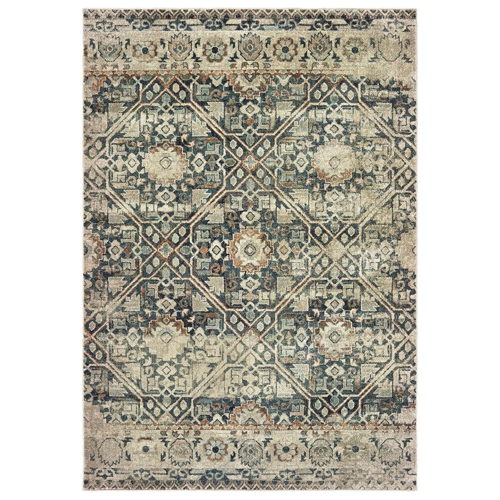 Oriental Weavers Raleigh 4925L 2'3" x 7'6" Blue Runner, , large