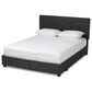 Baxton Studio Netti Queen Storage Bed with Dark Grey Upholstered in Black, , large