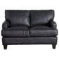 Hickorycraft Leather Loveseat in Dark Gray, , large