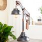 Maple and Jade Industrial Table Lamp in Shiny Black and Copper, , large
