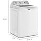 Maytag 4.7 Cu. Ft. Top Load Agitator Washer and 7.0 Cu. Ft. Top Load Electric Wrinkle Prevent Dryer in White, , large