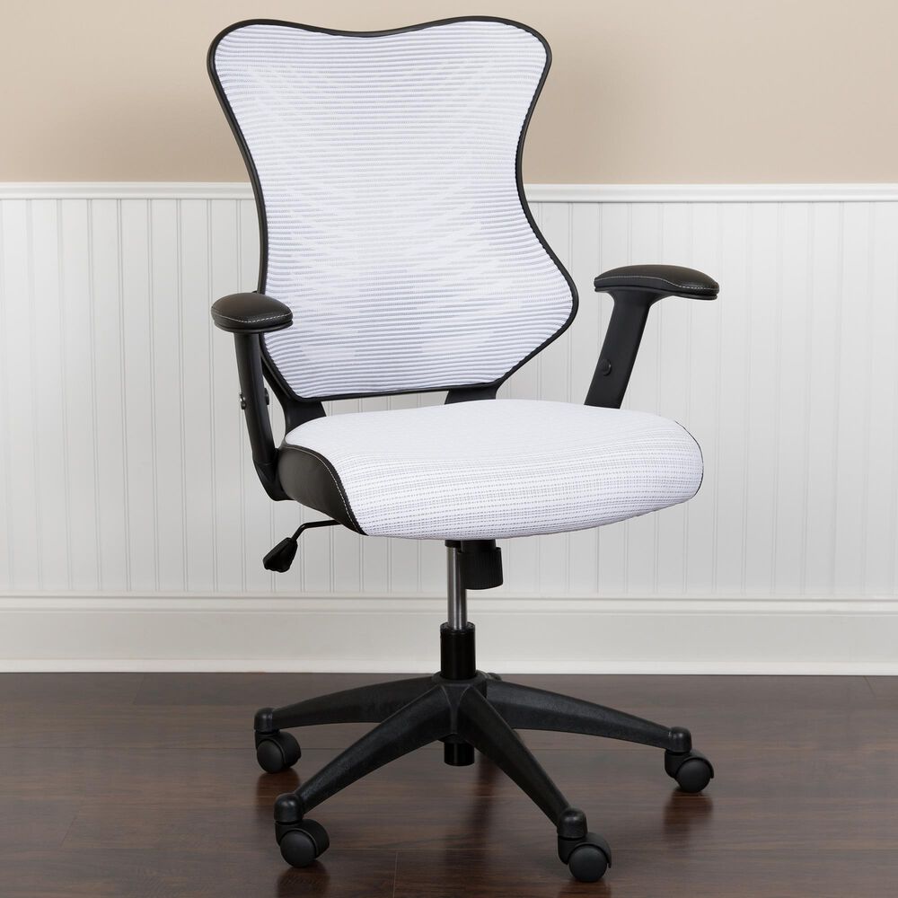 Flash Furniture Executive Swivel Chair in White, , large