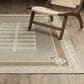 ROW by Oriental Weavers Zarina ZAR08 Beige and Brown 5"3" x 7"3" Indoor/Outdoor Area Rug, , large