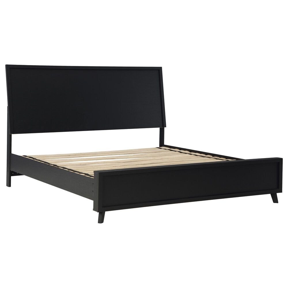 Ashley Danziar Queen Panel Bed in Matte Black, , large