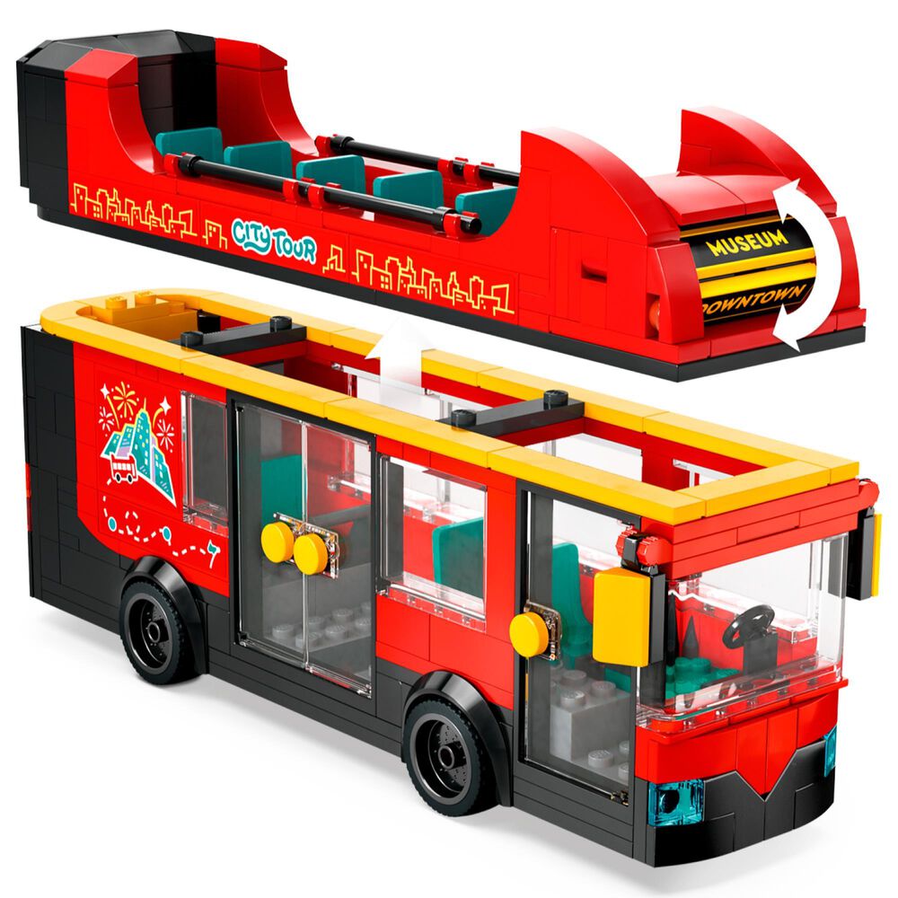 LEGO City Red Double-Decker Sightseeing Bus, , large