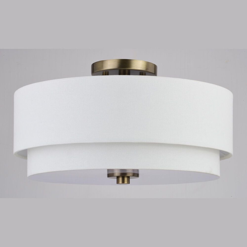 Vaxcel Burnaby 3-Light Semi-Flush Mount in Matte Brass, , large
