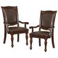 Furniture of America Tovar Dining Armchair in Brown Cherry (Set of 2), , large