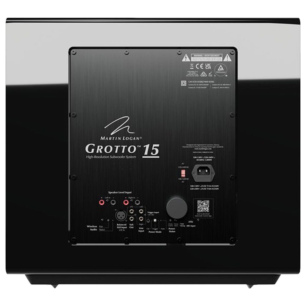 Martin Logan Grotto 15 Subwoofer in Gloss Black, , large