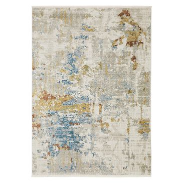 Oriental Weavers Bauer Faded Abstract 2"3" x 7"6" Beige Runner, , large