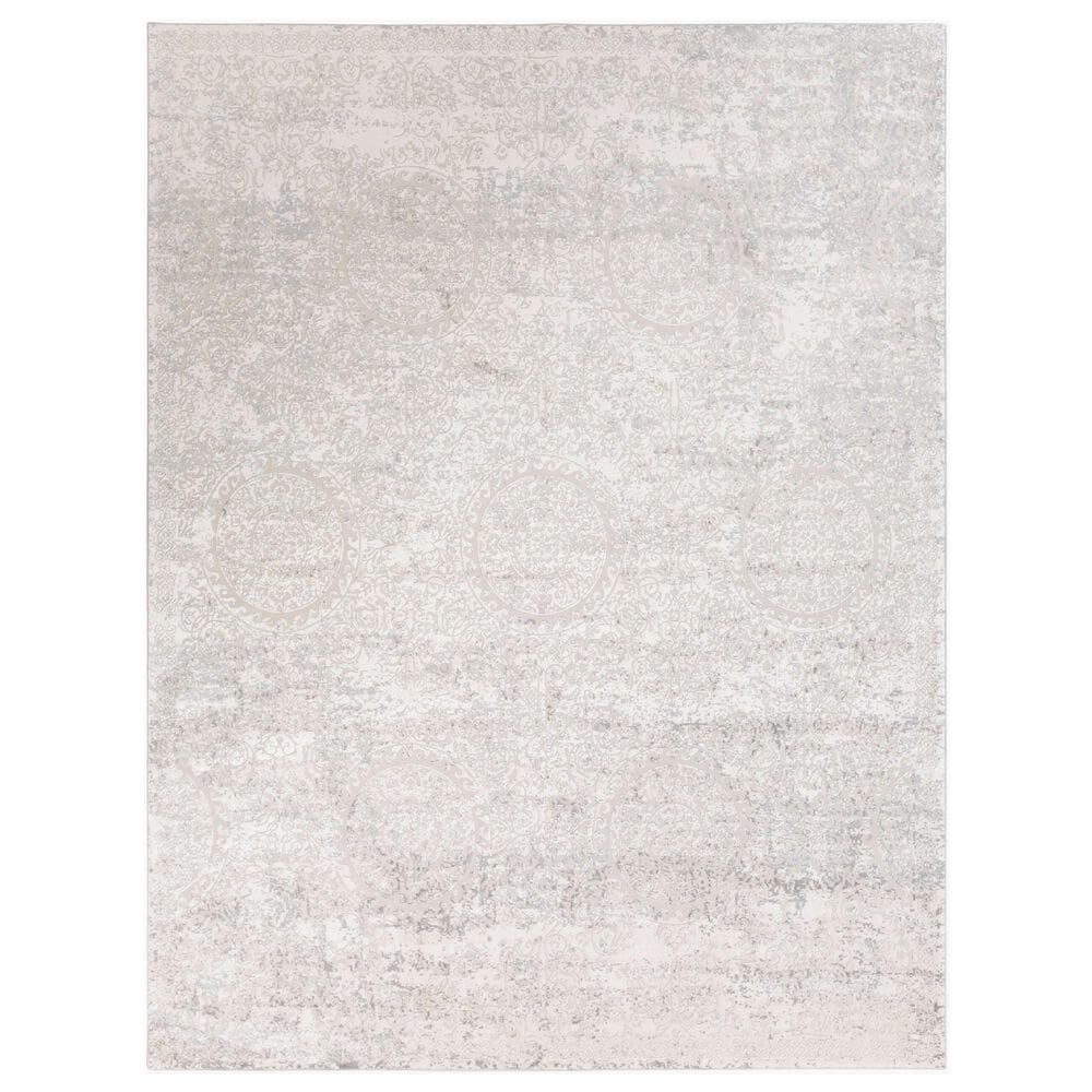 Surya Aisha AIS-2307 7"10" x 10"3" Light Gray and Off-White Area Rug, , large