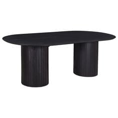 Moe's Home Collection Povera Oval Dining Table in Black - Table Only