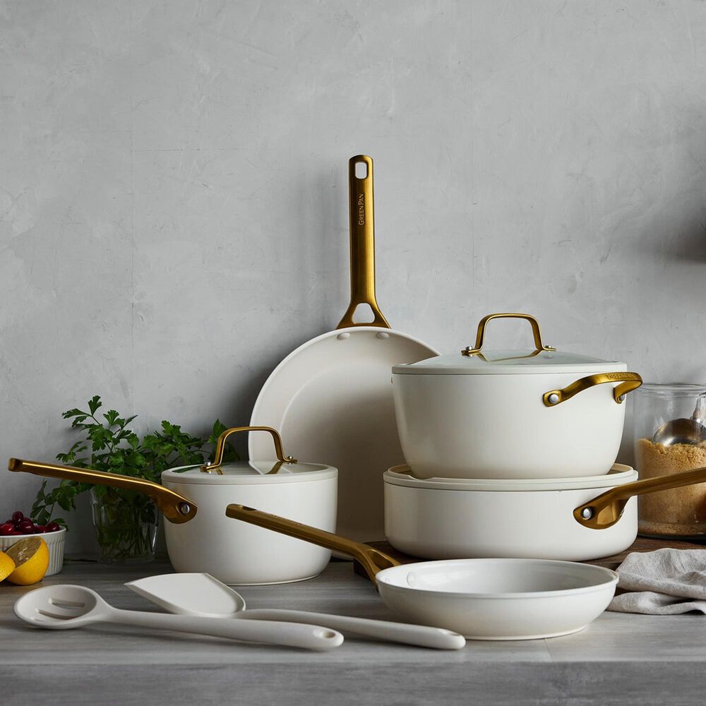 Green Pan Reserve Pro 10-Piece Nonstick Cookware Set in Cream and Gold, , large