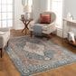 Surya Carlisle Oriental 5"3" x 7"9" Dark Blue, Light Sage, Dusty Pink, Cream and Medium Brown Area Rug, , large