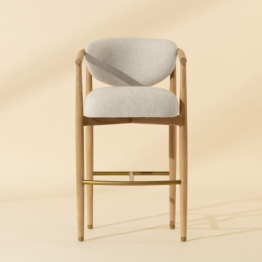 Club Collection By Sunpan Sigrid 30" Bar Stool in Light Oak, , large