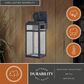 Vaxcel Hubbard 15.25" 1-Light Outdoor Wall Sconce in Textured Black, , large