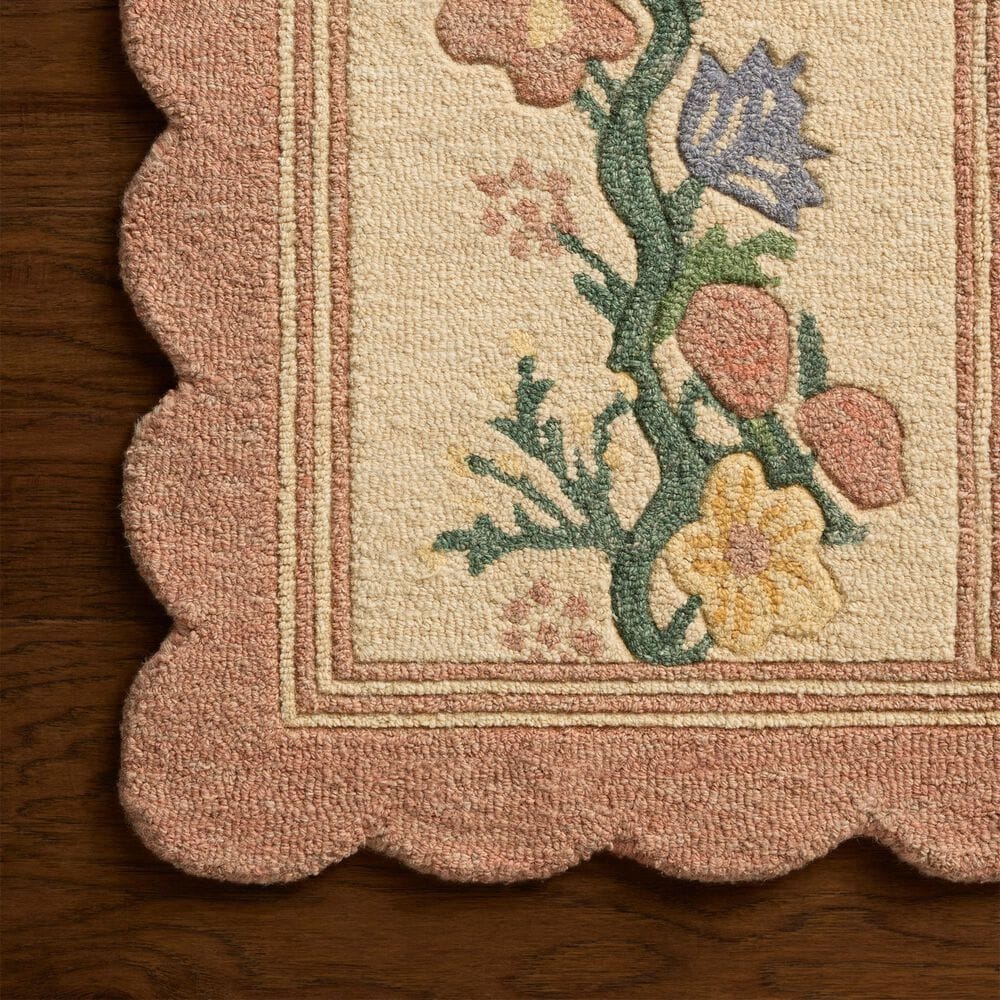 Rifle Paper Co. x Loloi Thistle Blush and Multicolor 5' x 7'6" Area Rug, , large