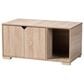 Baxton Studio Jasper 2-Door Cat Litter Box Cover House in Oak, , large