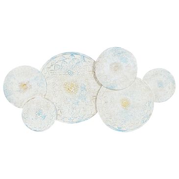 Maple and Jade 24" x 47" Wall Decor in Off White, Blue and Yellow, , large