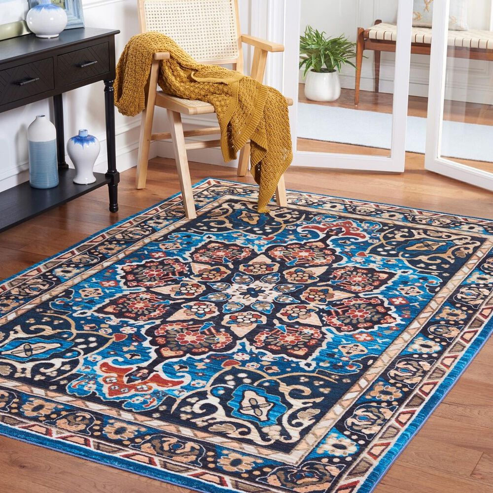 Safavieh Riviera 7&#39;9&quot; x 10&#39; Blue and Black Area Rug, , large