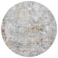 Surya Dresden Gray, White, Medium Gray, Light Slate, Mustard and Rust 5"3" Round Area Rug, , large