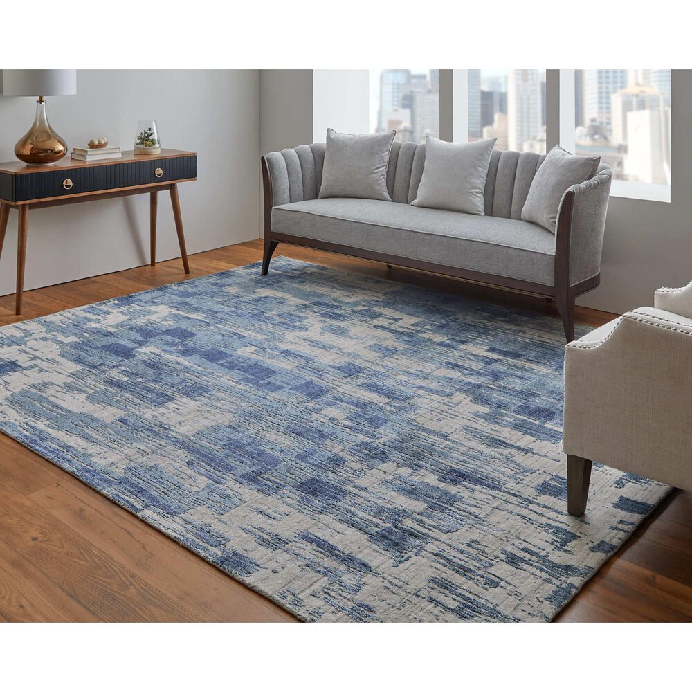 Feizy Eastfield 69AGF 3&#39; x 5&#39; Blue Area Rug, , large