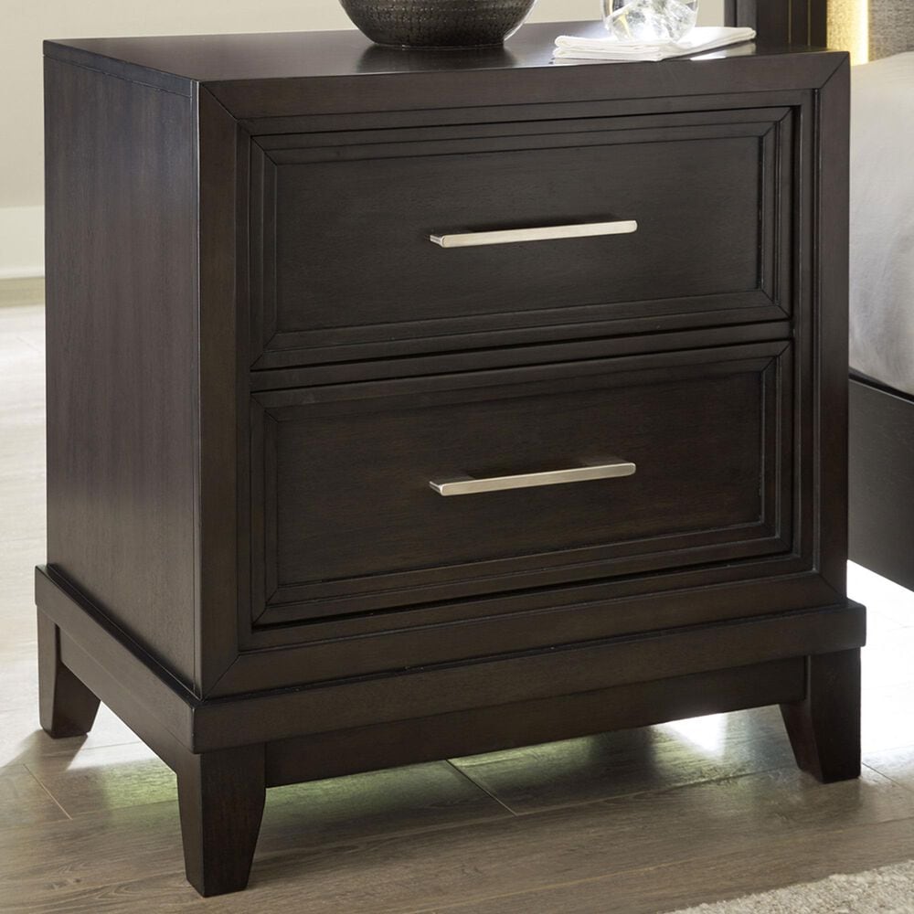 Ashley Neymorton 2-Drawer Nightstand in Dark Grayish Brown, , large