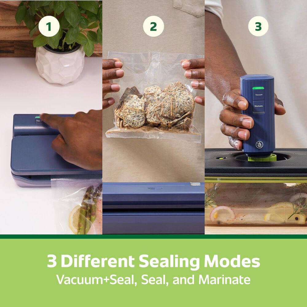 FoodSaver 2-in-1 Handheld+ Vacuum Sealing System in Matte Indigo Blue, , large