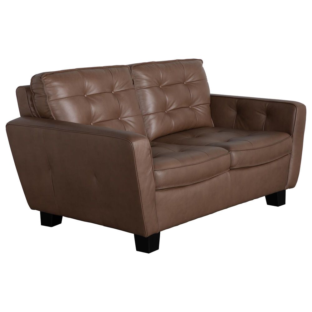 Chateau D&#39;ax Leather Stationary Loveseat in Aline Africa, , large