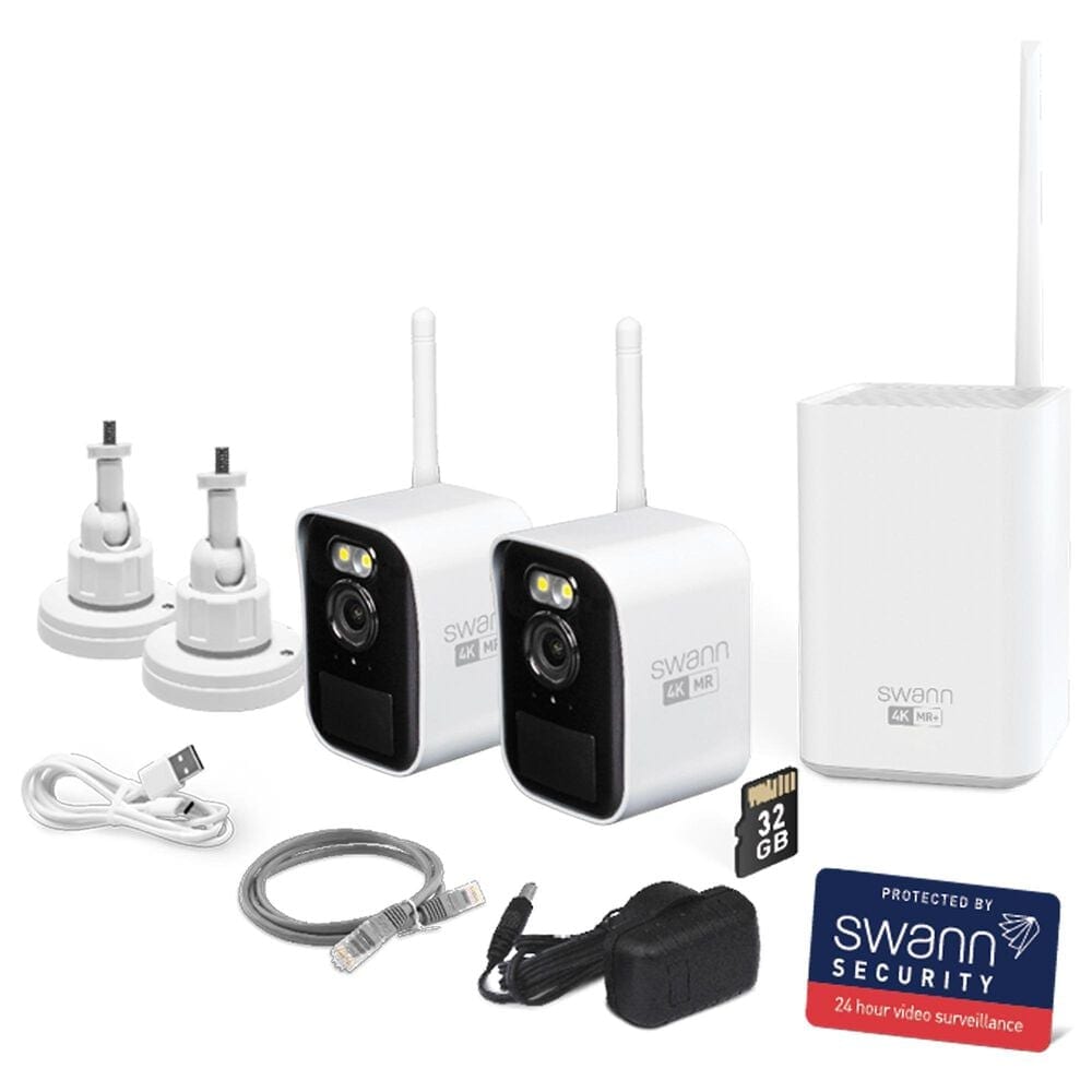 Swann MaxRanger4K Mini Long-Range Wireless Security System in White, , large