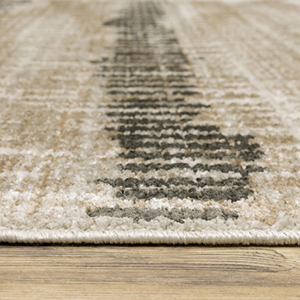 Oriental Weavers Bauer Abstract Geometric 2&#39;3&quot; x 7&#39;6&quot; Beige Runner, , large