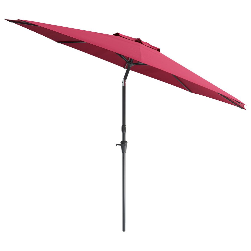CorLiving 10&#39; UV &amp; Wind Resistant Patio Umbrella in Wine Red, , large
