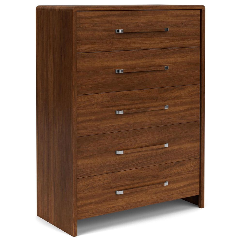 Riverside Furniture Elsie 5-Drawer Chest in Classic Walnut, , large
