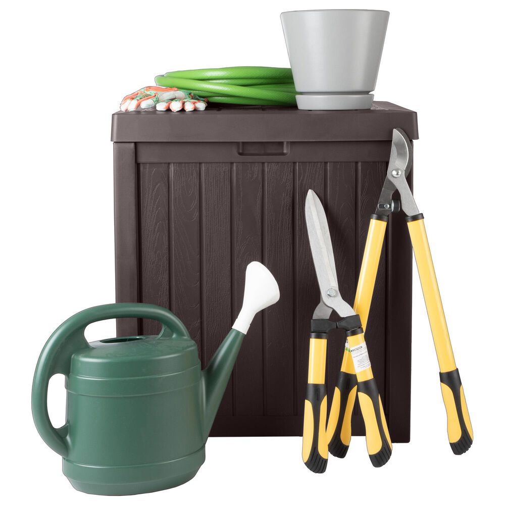 Timberlake 50 Gallon Patio Storage Box in Brown, , large