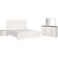 Ashley Gerridan 4 Piece King Bedroom Set in White and Gray, , large