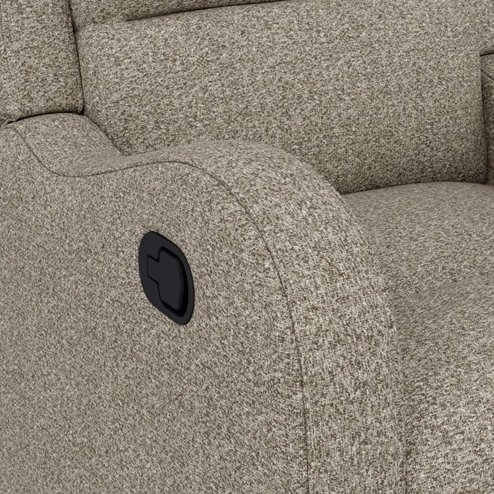 Emerald Home Furnishings Henry Swivel Glider Recliner in Brown, , large