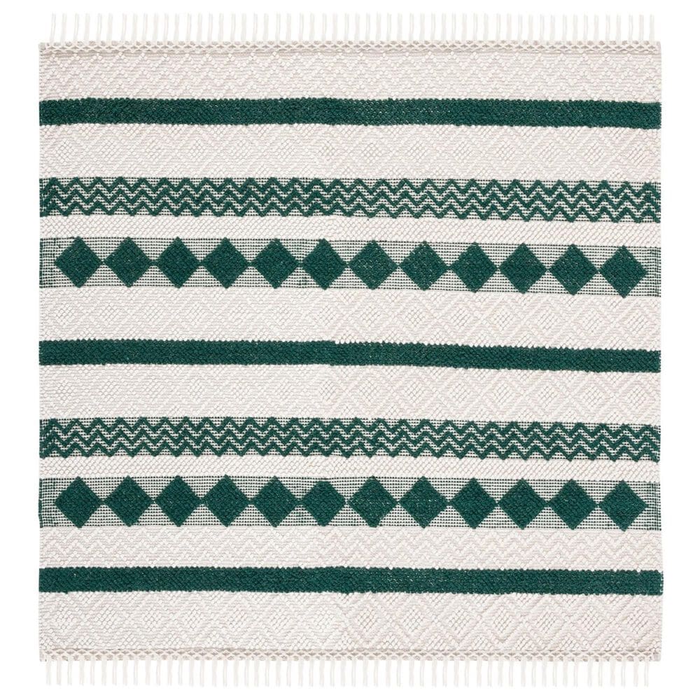Safavieh Natura 6" Square Ivory and Green Area Rug, , large