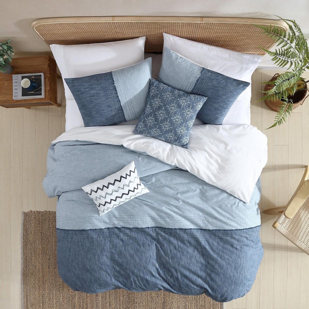 Hallmart Collectibles Jarvis 5-Piece Queen Comforter Set in Blue, , large