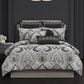 J. Queen New York Messina 26" Square Euro Pillow Sham in Black, Grey and Silver, , large