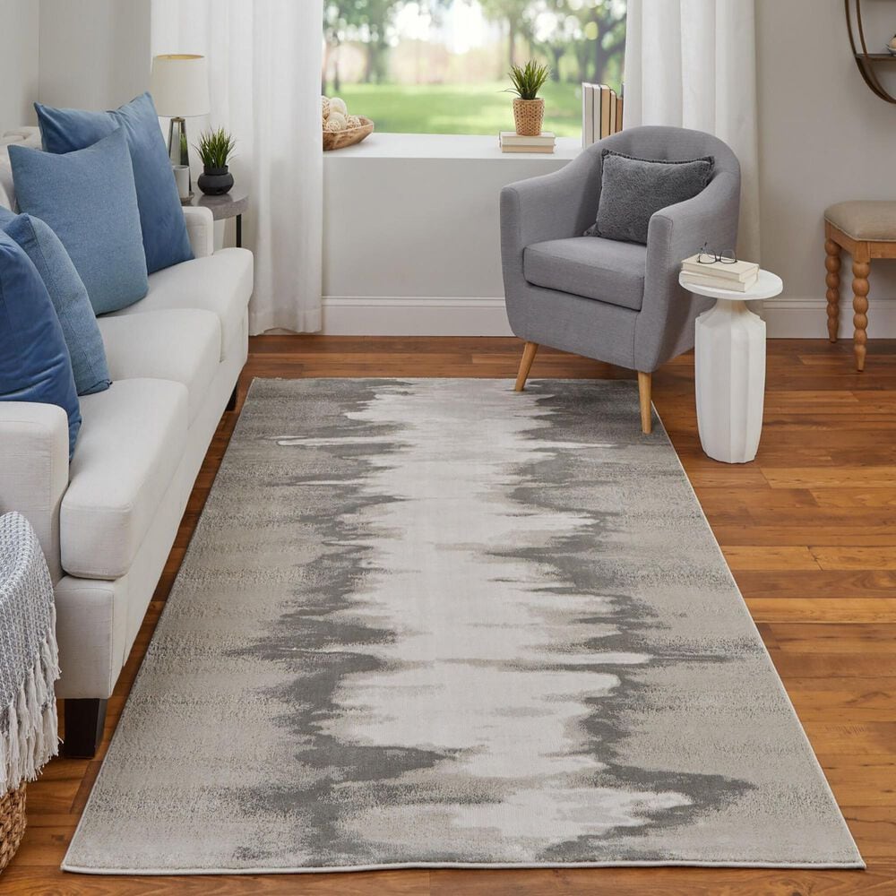 Feizy Micah 39LQF 12&#39; x 18&#39; Ivory and Silver Area Rug, , large